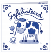 Gefeliciteerd - Koe - gevouwen kaart
